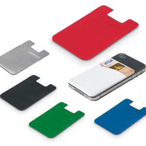 Porta cartões para smartphone em PVC com autocolante – OP082