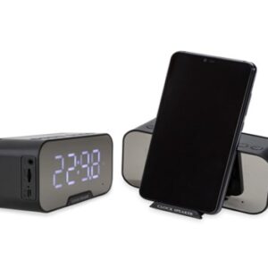 Caixa de Som Multimídia com Relógio e Suporte para Celular – TC248