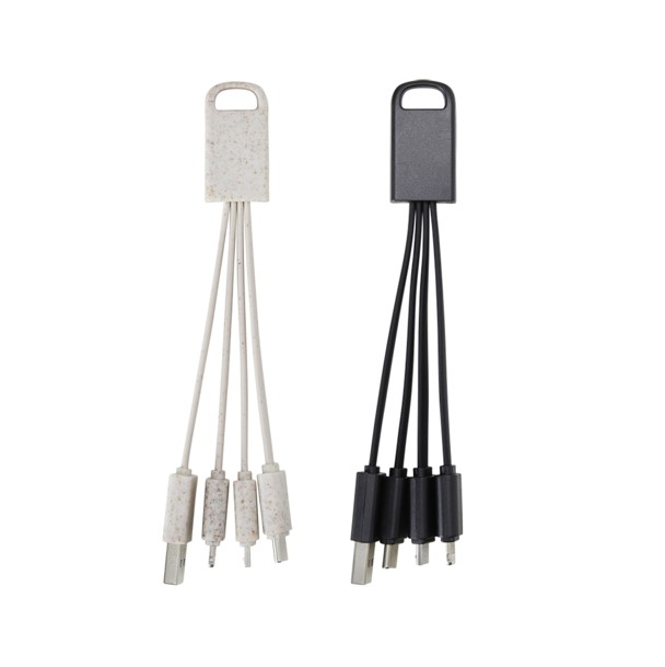Cabo para carregamento com entradas USB, Lightning, Tipo-C e V8 – TC295