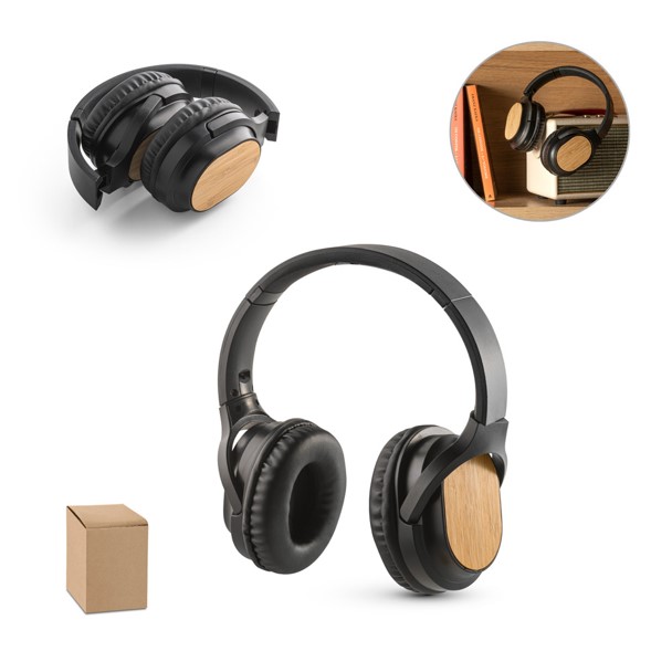Fone de ouvido Bluetooth em Bambu e ABS. – TC307